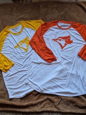 Toronto Blue Jay's  3/4 sleeve polyester t Shirts
